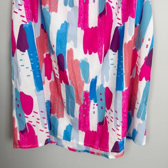 UNBRANDED | NEW Multicolor Ruffle Trim Blouse Sleeveless Women’s Size Medium - Picture 4 of 8